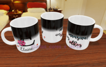 Foto de uma caneca mágica