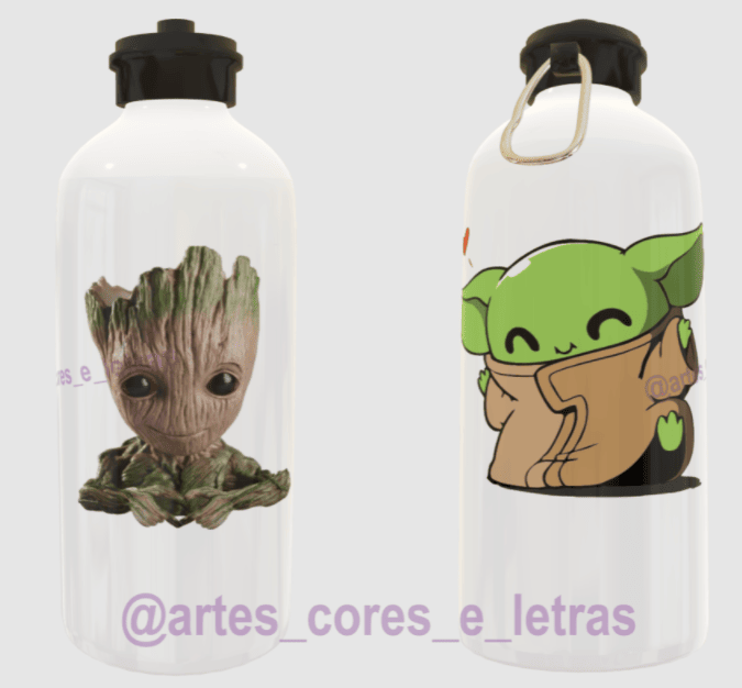 Foto de uma garrafa squeeze personalizada